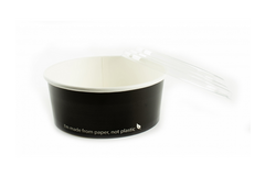 ECO SALADE/FOOD BOWL 750ml ZWART 50st